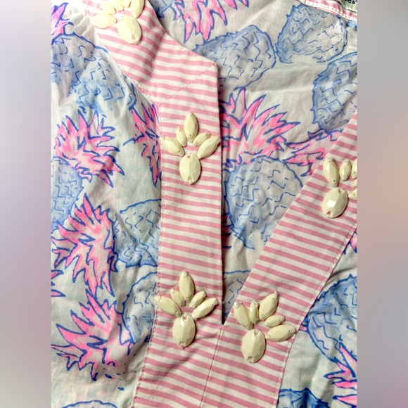 VINEYARD VINES XL Women's Cover Up Embellished Beading with Pineapple Print - Picture 5 of 9